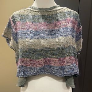 Anthropologie Pilcro Surf Sweater Tee Two Piece Set
